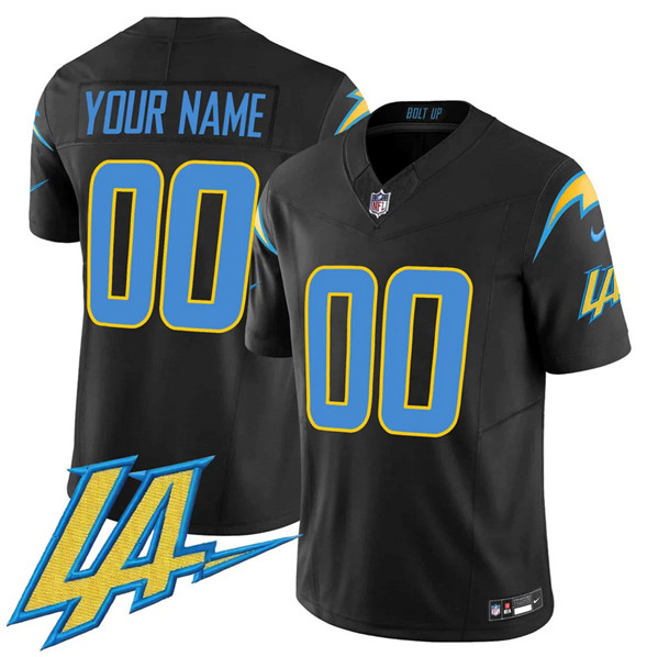 Men's Los Angeles Chargers ACTIVE PLAYER Custom Black 2024 F.U.S.E. V2 Limited Stitched Football Jersey